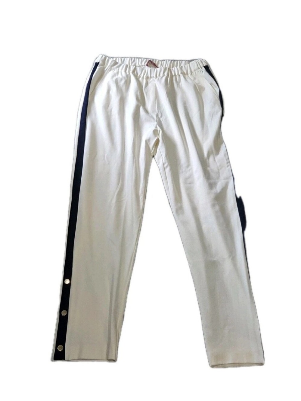 Marina Rinaldi Sport “OBLATO” White  with Blue Stripe Pants Stretch XXL NWT $375